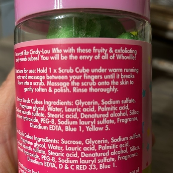 NEW GROUCHY GRINCH GRAPE COAL BATH BOMBS & SWEET CINDY LOU WHO FRUITY BODY SCRUB - Picture 13 of 15